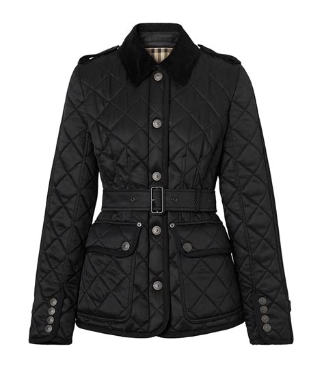 burberry jacket striped|ladies quilted black burberry jacket.